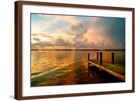 Wooden Jetty at Sunset-Philippe Hugonnard-Framed Photographic Print