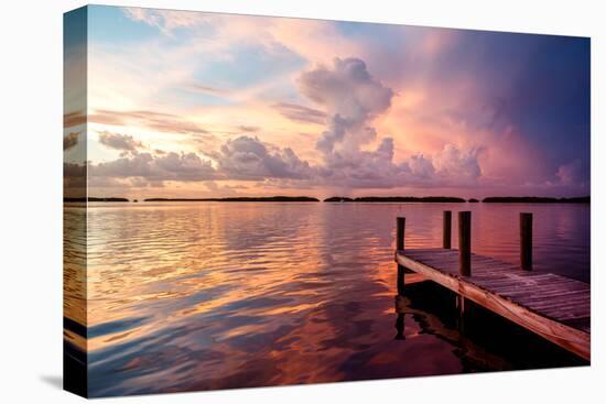 Wooden Jetty at Sunset-Philippe Hugonnard-Stretched Canvas