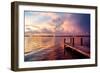 Wooden Jetty at Sunset-Philippe Hugonnard-Framed Photographic Print