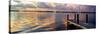 Wooden Jetty at Sunset-Philippe Hugonnard-Stretched Canvas