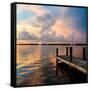 Wooden Jetty at Sunset-Philippe Hugonnard-Framed Stretched Canvas