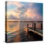 Wooden Jetty at Sunset-Philippe Hugonnard-Stretched Canvas