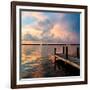 Wooden Jetty at Sunset-Philippe Hugonnard-Framed Photographic Print