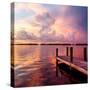 Wooden Jetty at Sunset-Philippe Hugonnard-Stretched Canvas