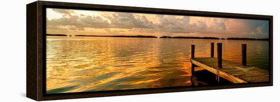 Wooden Jetty at Sunset-Philippe Hugonnard-Framed Stretched Canvas