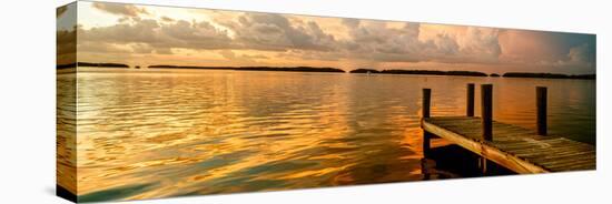 Wooden Jetty at Sunset-Philippe Hugonnard-Stretched Canvas