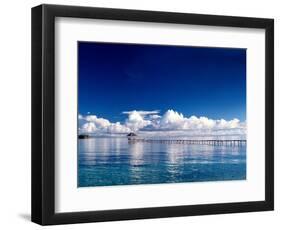 Wooden Jetty Extending off Kadidiri Island, Togian Islands, Sulawesi-Jay Sturdevant-Framed Photographic Print