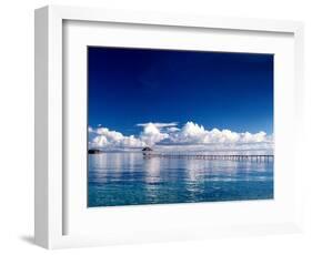 Wooden Jetty Extending off Kadidiri Island, Togian Islands, Sulawesi-Jay Sturdevant-Framed Photographic Print