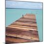 Wooden jetty leading out to sea-null-Mounted Photographic Print