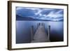 Wooden Jetty on Derwent Water in the Lake District, Cumbria, England. Autumn-Adam Burton-Framed Photographic Print