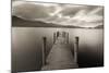 Wooden Jetty on Derwent Water in the Lake District, Cumbria, England. Autumn-Adam Burton-Mounted Photographic Print