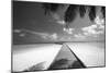 Wooden Jetty Out to Tropical Sea, Maldives, Indian Ocean, Asia-Sakis Papadopoulos-Mounted Photographic Print