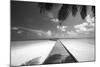 Wooden Jetty Out to Tropical Sea, Maldives, Indian Ocean, Asia-Sakis Papadopoulos-Mounted Photographic Print