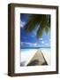 Wooden Jetty Out to Tropical Sea, Maldives, Indian Ocean, Asia-Sakis Papadopoulos-Framed Photographic Print