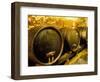 Wooden Kegs for Ageing Wine in Cellar of Pavel Soldan in Village of Modra, Slovakia-Richard Nebesky-Framed Photographic Print