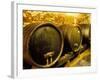 Wooden Kegs for Ageing Wine in Cellar of Pavel Soldan in Village of Modra, Slovakia-Richard Nebesky-Framed Photographic Print