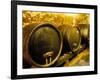 Wooden Kegs for Ageing Wine in Cellar of Pavel Soldan in Village of Modra, Slovakia-Richard Nebesky-Framed Photographic Print