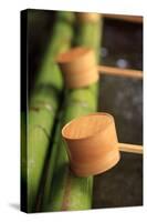 Wooden Ladles at the Entrance to the Kasuga-Taisha Shrine in Nara, Japan-Paul Dymond-Stretched Canvas