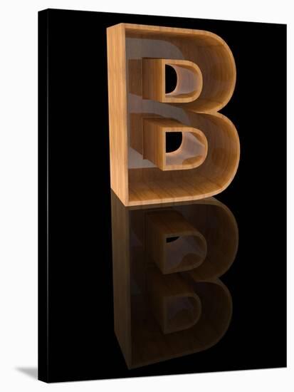 Wooden Letter B-Andriy Zholudyev-Stretched Canvas