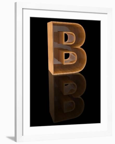 Wooden Letter B-Andriy Zholudyev-Framed Art Print