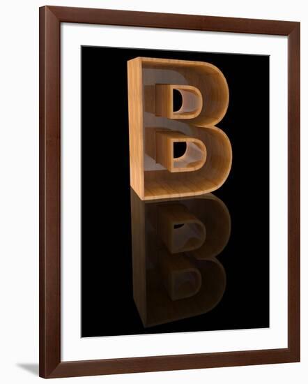 Wooden Letter B-Andriy Zholudyev-Framed Art Print