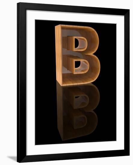 Wooden Letter B-Andriy Zholudyev-Framed Art Print