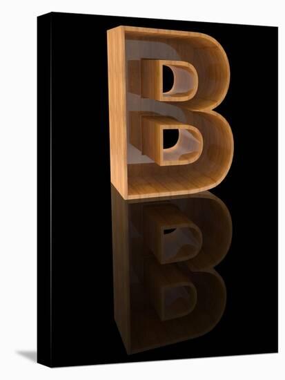 Wooden Letter B-Andriy Zholudyev-Stretched Canvas