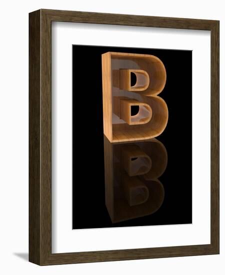 Wooden Letter B-Andriy Zholudyev-Framed Art Print