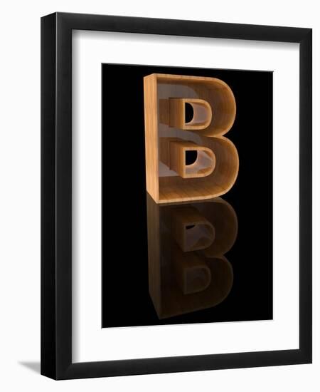 Wooden Letter B-Andriy Zholudyev-Framed Art Print