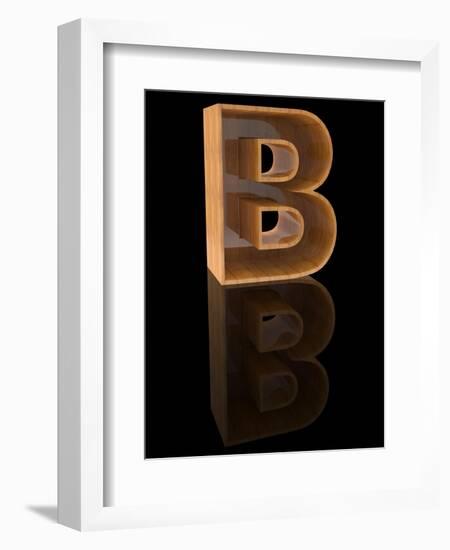 Wooden Letter B-Andriy Zholudyev-Framed Art Print