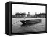 Wooden Lighter and Topsail Barges on the Thames at Greenwich, London, C1905-null-Framed Stretched Canvas