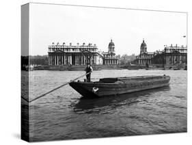 Wooden Lighter and Topsail Barges on the Thames at Greenwich, London, C1905-null-Stretched Canvas