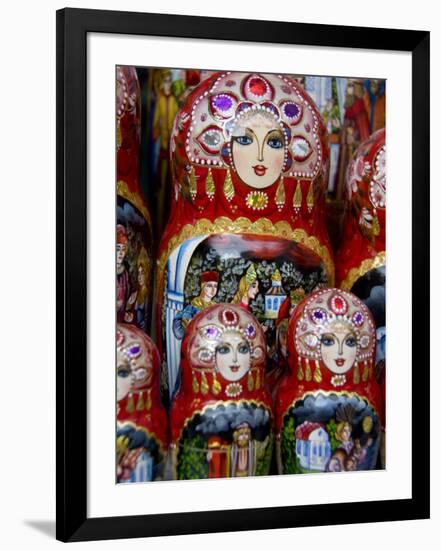 Wooden Matryoshka Nesting Dolls, Moscow, Russia-Cindy Miller Hopkins-Framed Photographic Print