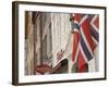 Wooden Merchants Premises and Norwegian Flag, Bryggen Old Harbour Side, Bergen, Norway, Scandinavia-James Emmerson-Framed Photographic Print