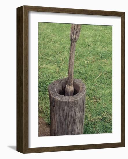 Wooden Mortar and Pestle for Grinding Corn, Chucalissa Native American Village, Memphis, Tennessee-null-Framed Photographic Print