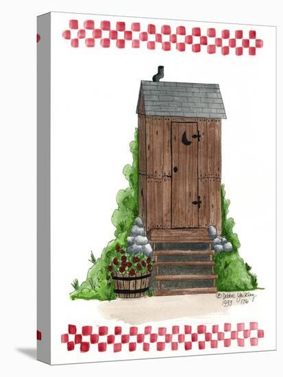 Wooden Outhouse-Debbie McMaster-Stretched Canvas