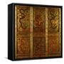 Wooden Panel Depicting Dragons-null-Framed Stretched Canvas