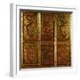 Wooden Panel Depicting Dragons-null-Framed Giclee Print