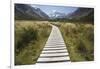 Wooden Path Through Mount Cook National Park-Paul Souders-Framed Photographic Print