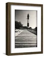 Wooden Path to the Lighthouse, Fire Island, NY-George Oze-Framed Photographic Print