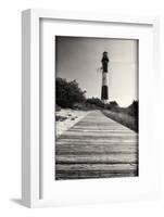 Wooden Path to the Lighthouse, Fire Island, NY-George Oze-Framed Photographic Print