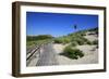 Wooden Path to 'Unterfeuer' at the Hšrnum Odde in Front of the Island of Sylt Built in 1980-Uwe Steffens-Framed Photographic Print