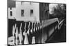 Wooden Picket Fence Surrounding a Building Built in 1850 in a Shaker Community-John Loengard-Mounted Photographic Print