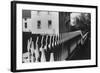 Wooden Picket Fence Surrounding a Building Built in 1850 in a Shaker Community-John Loengard-Framed Photographic Print