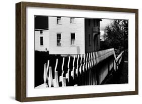 Wooden Picket Fence Surrounding a Building Built in 1850 in a Shaker Community-John Loengard-Framed Giclee Print