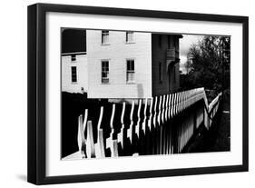 Wooden Picket Fence Surrounding a Building Built in 1850 in a Shaker Community-John Loengard-Framed Giclee Print