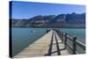 Wooden Pier in the Turquoise Water of Lake Wakatipu-Michael-Stretched Canvas