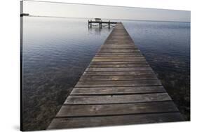 Wooden Pier Jutting into Sea-Paul Souders-Stretched Canvas