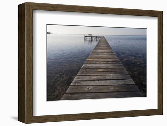 Wooden Pier Jutting into Sea-Paul Souders-Framed Photographic Print