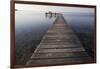 Wooden Pier Jutting into Sea-Paul Souders-Framed Photographic Print